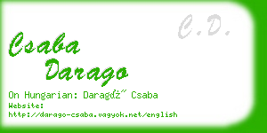 csaba darago business card